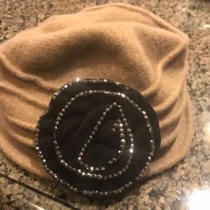 Hat with Black Flower